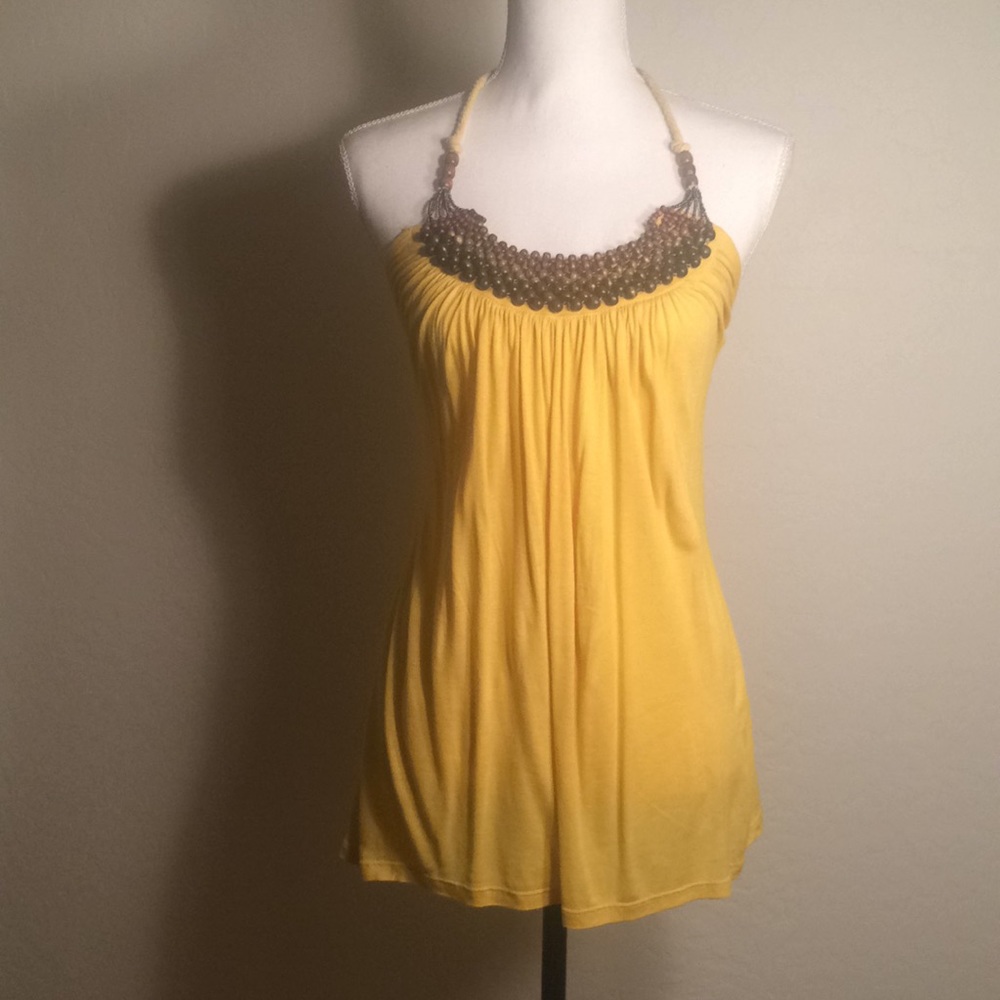 Gold Charlotte Russe top with beads